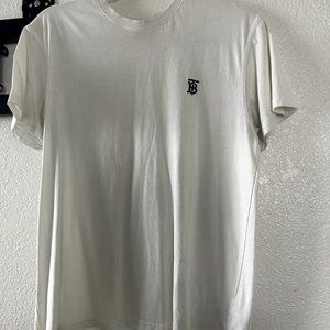 Burberry Mens TB Monogram Montif Parker Jersey Tee T Shirt in White Size M